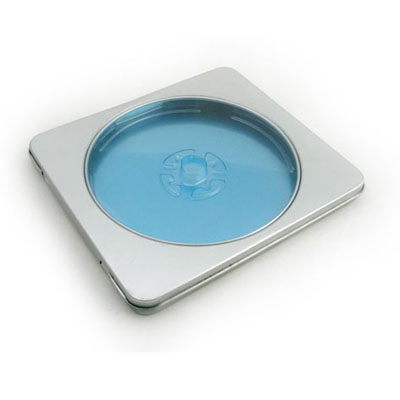 rectangular CD tin with window